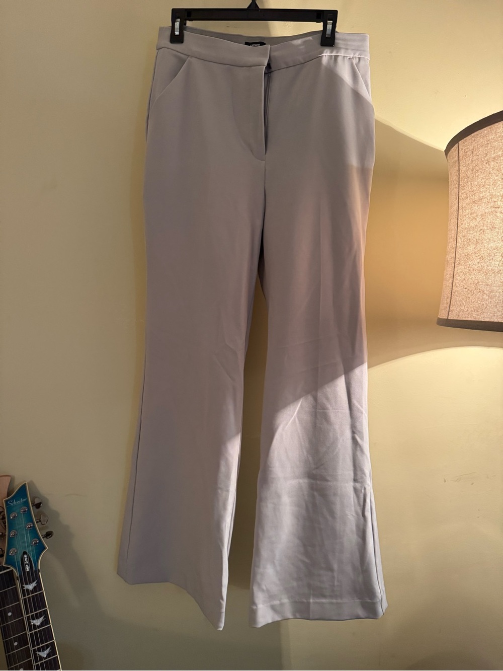 Express, Women's Light Gray Wide-Leg Dress Pants